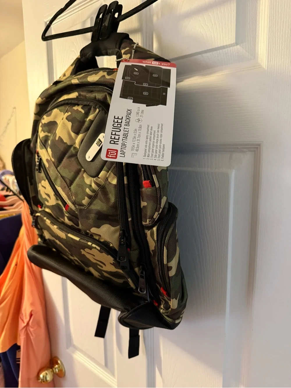 #820 NWT FUL Refugee Woodland Camo Laptop Backpack 15” Tech Travel Bag